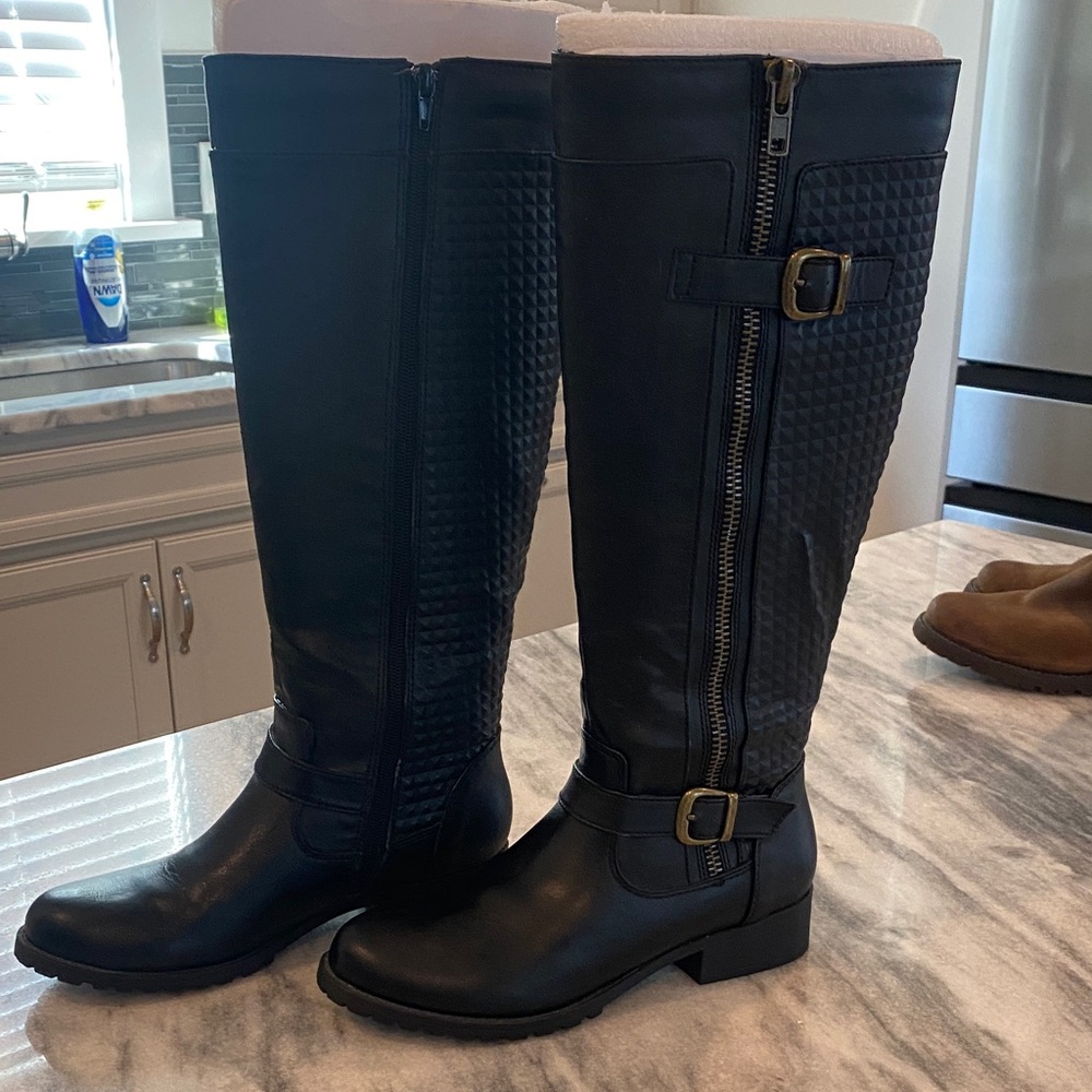 Steve Madden Black Over the Knee Boots